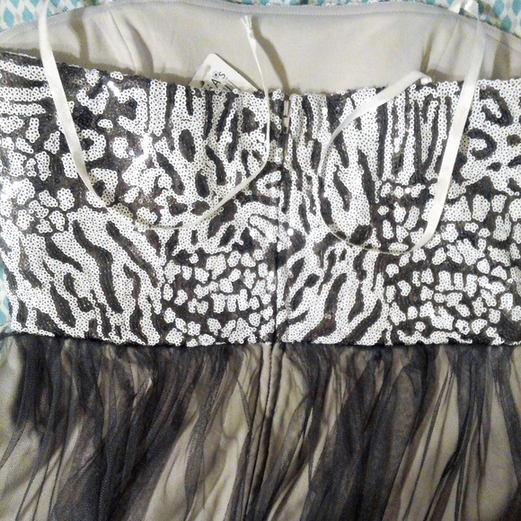 Delia's Strapless Animal Print Sequin Dress - Picture 7 of 7